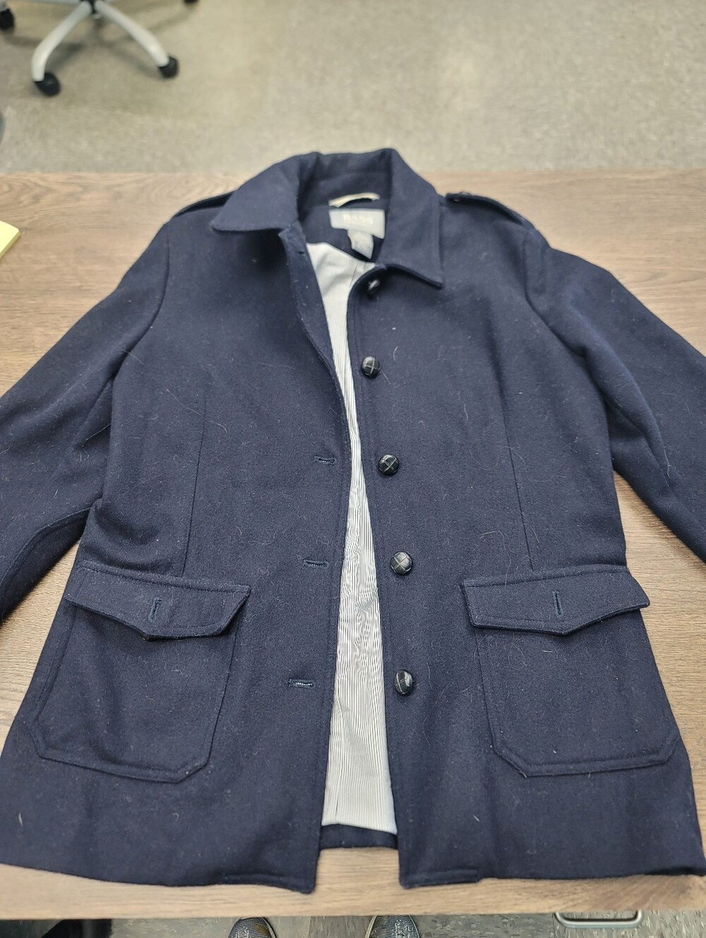 GH Bass and Co. Navy Blue Button up Peacoat Womens Small